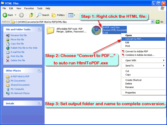 a-pdf 



HTML to PDF right click